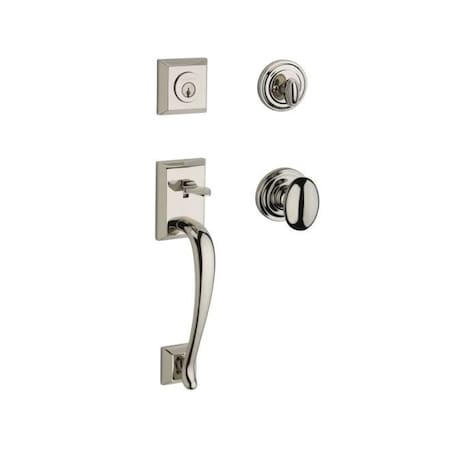 Baldwin SCNAPXELLTRR055S Cylinder Napa Handleset Ellipse Knob Round 6AL Latch; Dual ; SmartKey Lifetime SCNAPXELLTRR055S